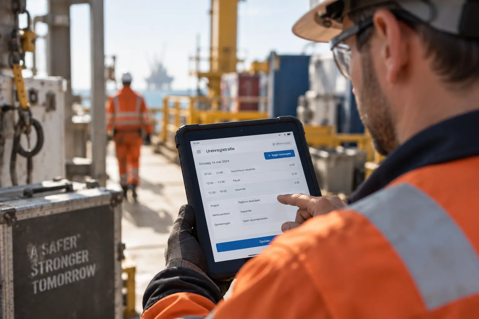 Anonieme industriële dienstverlener - Van papieren urenstaten naar digitale urenregistratie op locatie