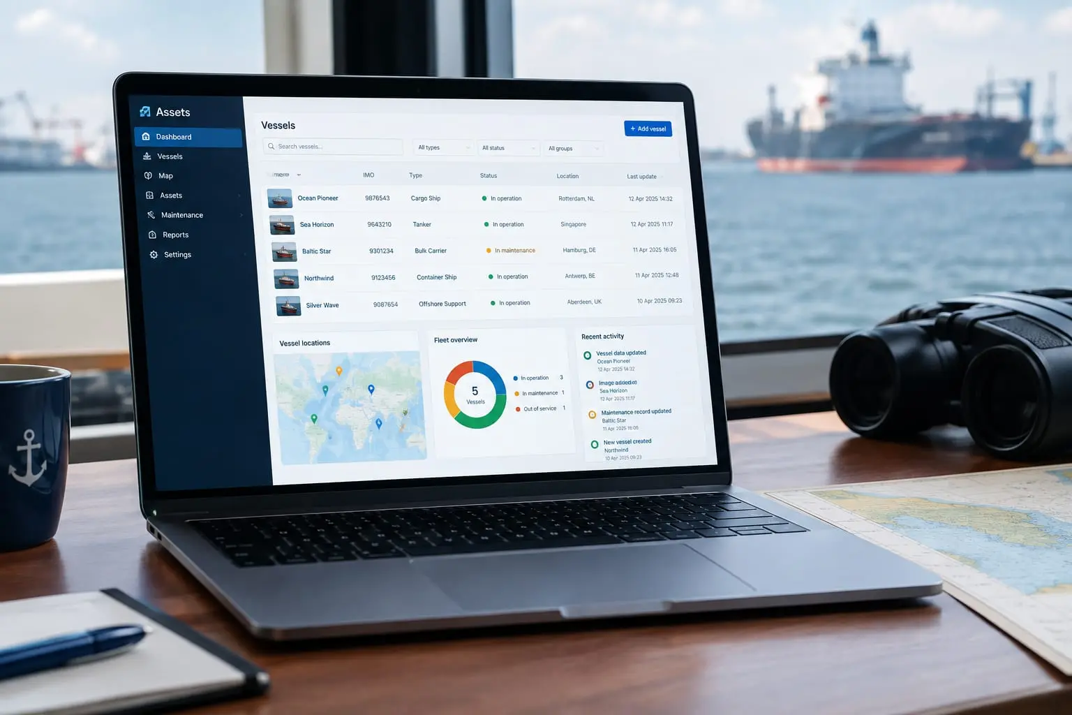 Klant in de maritieme sector - Van Excel naar een slimme Assets App